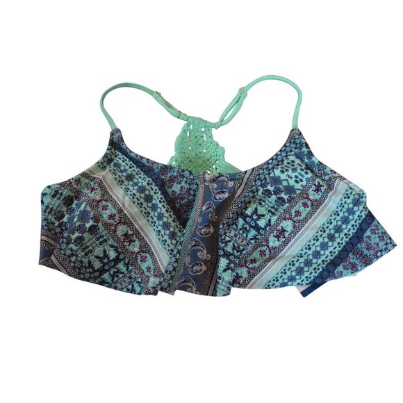 Arizona Jean Co. Womens Medium Juniors Crochet Racerback Bralette Bikini Top Min - Picture 1 of 4